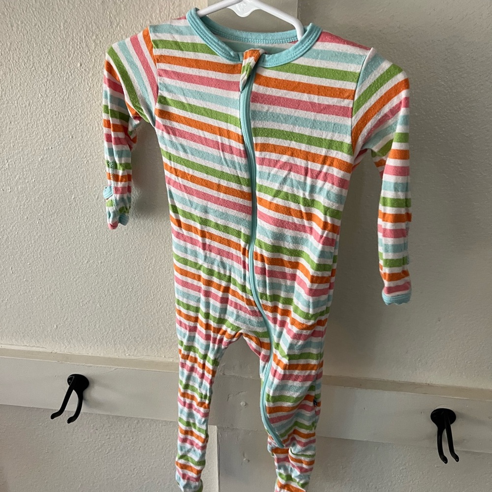 Kickee Pants Multicolor Striped Footie